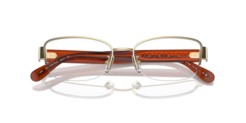 Coach HC5168 Rectangle Eyeglasses - Shiny Light Gold