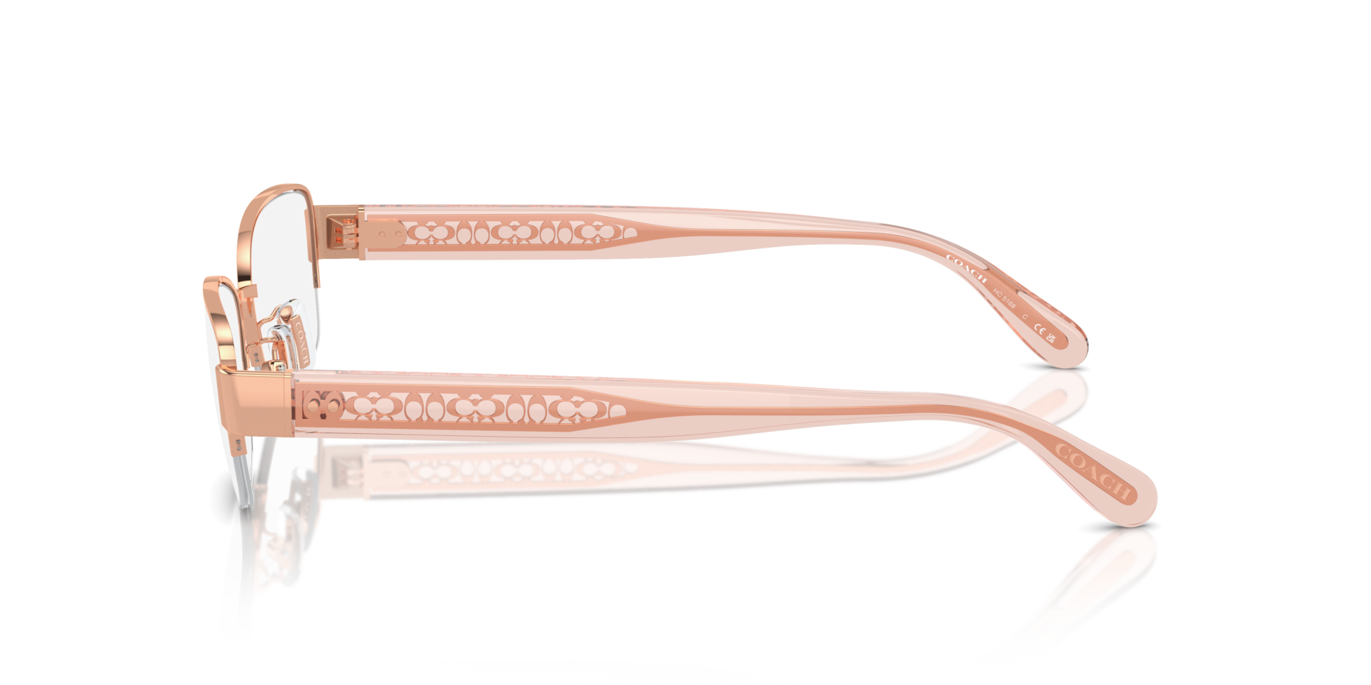 Coach HC5168 Rectangle Eyeglasses - Shiny Rose Gold