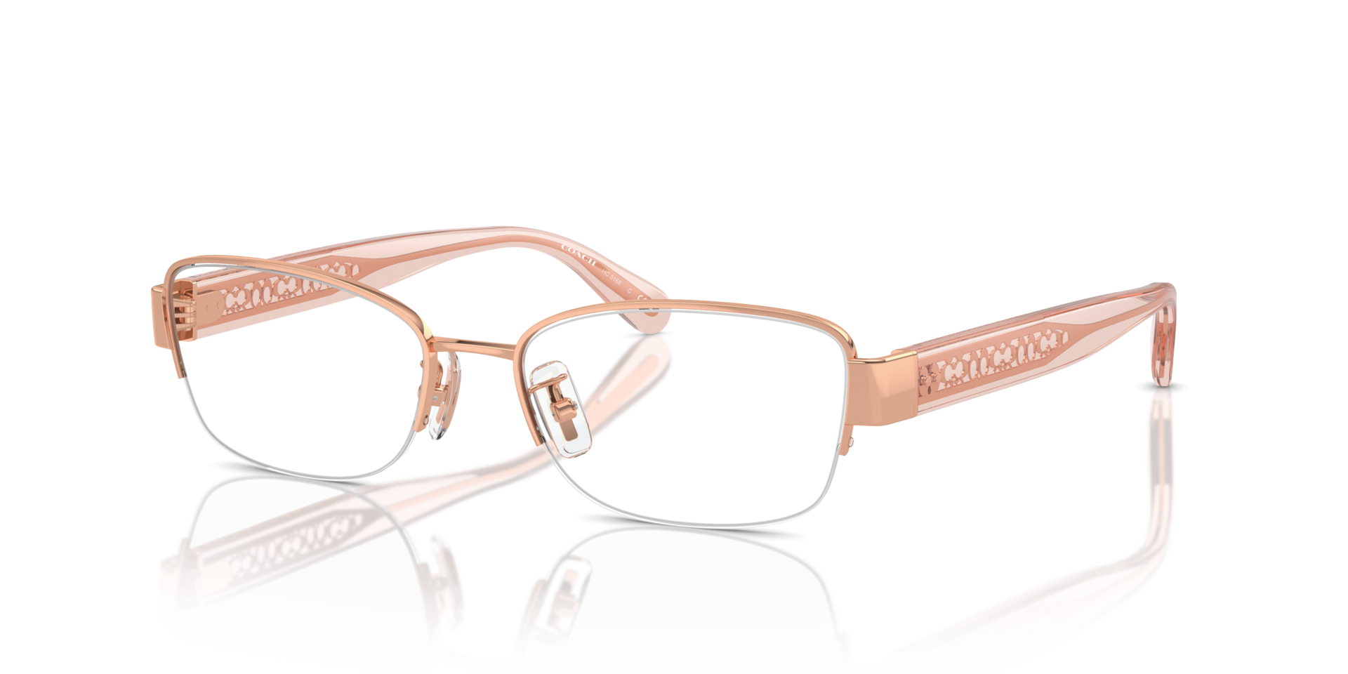 Coach HC5168 Rectangle Eyeglasses - Shiny Light Gold