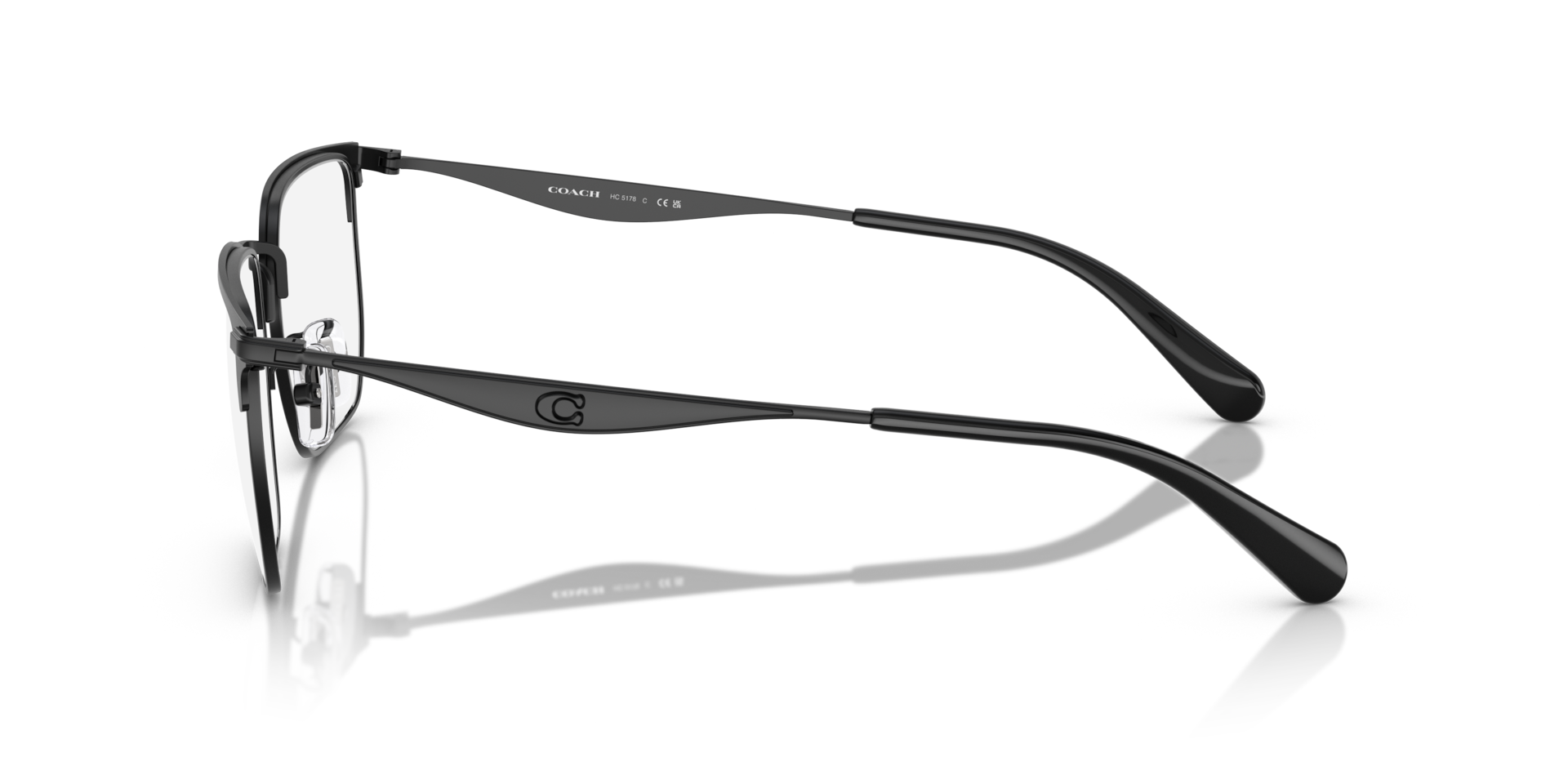 Coach HC5178 Geometric Eyeglasses - Satin Black