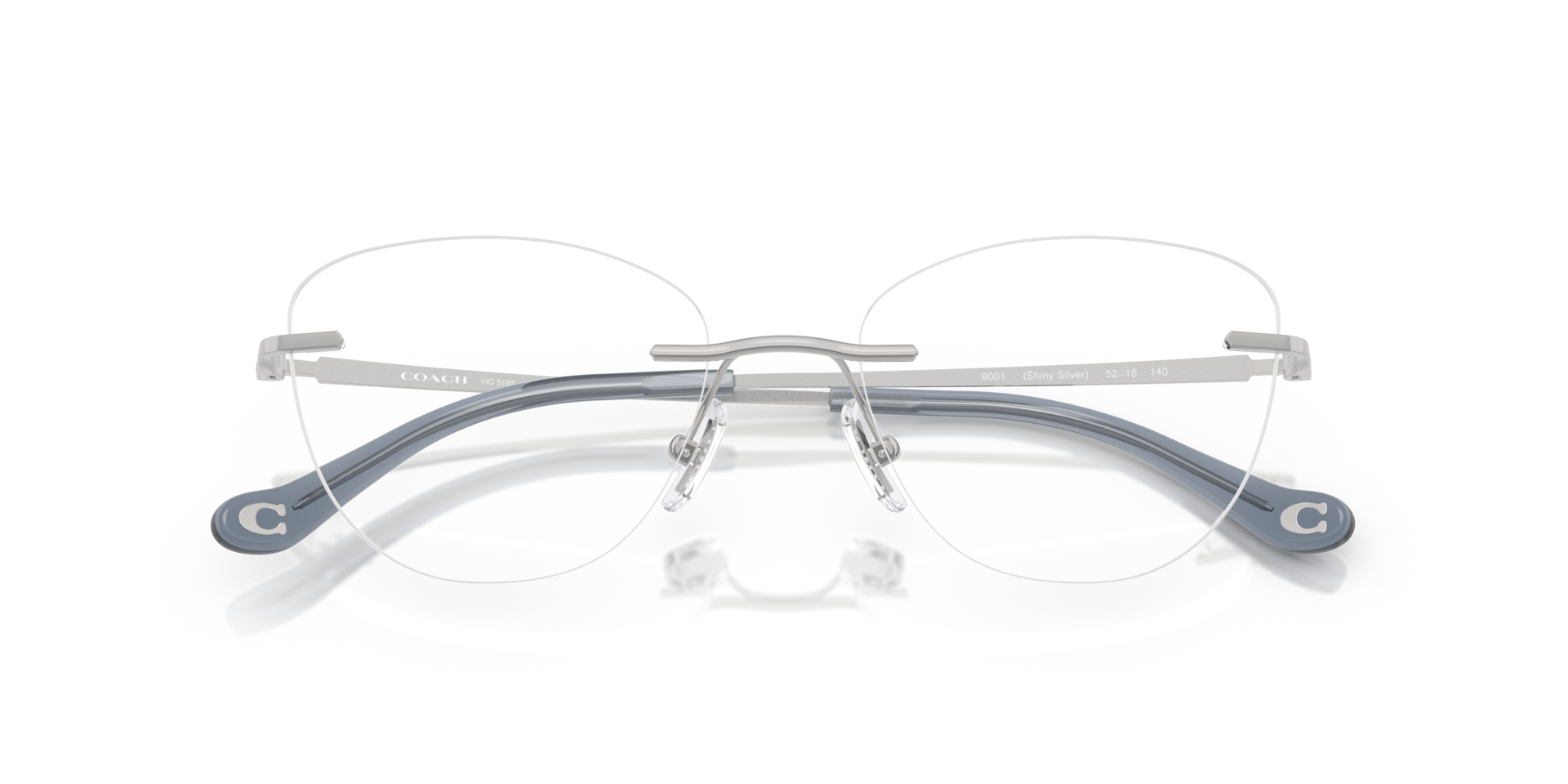Coach HC5185 Cat Eye Eyeglasses - Shiny Silver