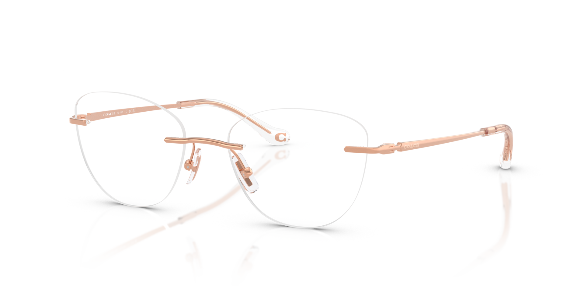 Coach HC5185 Cat Eye Eyeglasses - Shiny Rose Gold