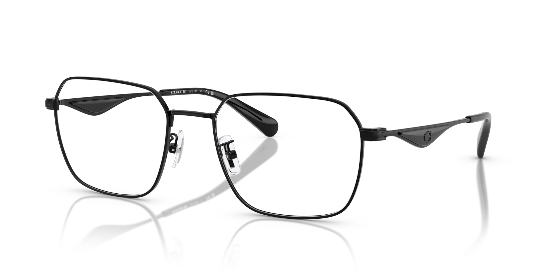Coach HC5186 Geometric Eyeglasses - Satin Black