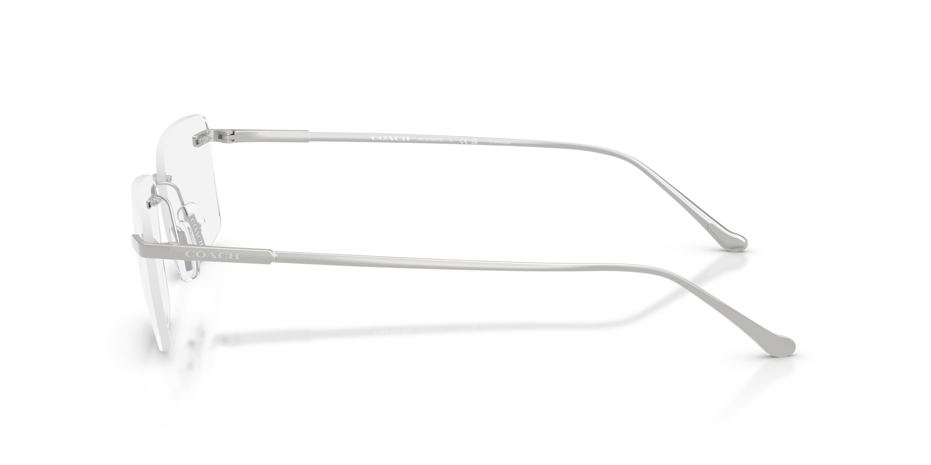 Coach HC5196TD Rectangle Eyeglasses - Shiny Silver