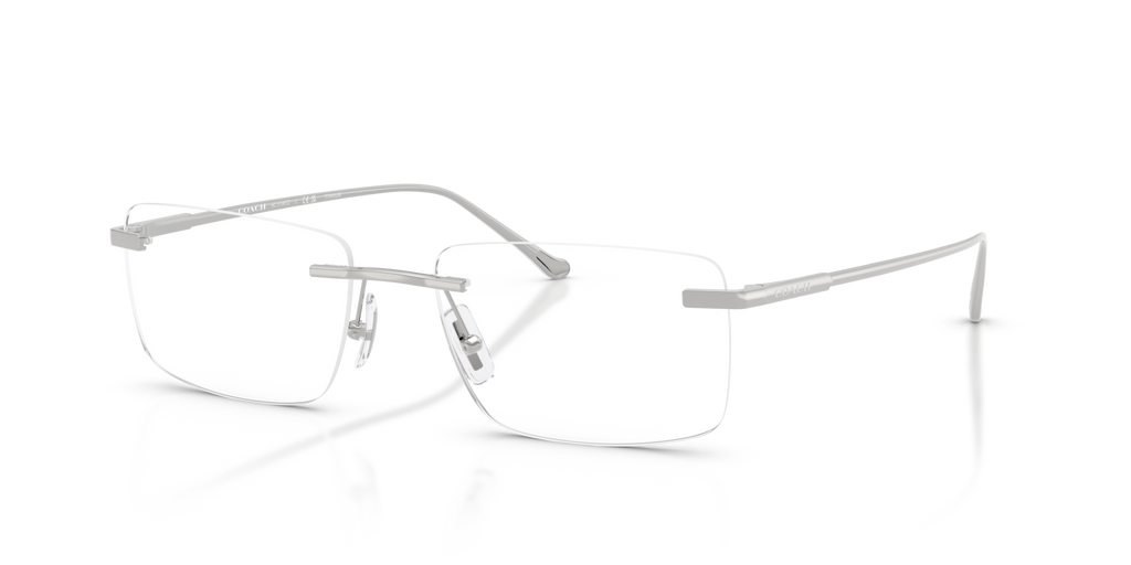Coach HC5196TD Rectangle Eyeglasses - Shiny Silver