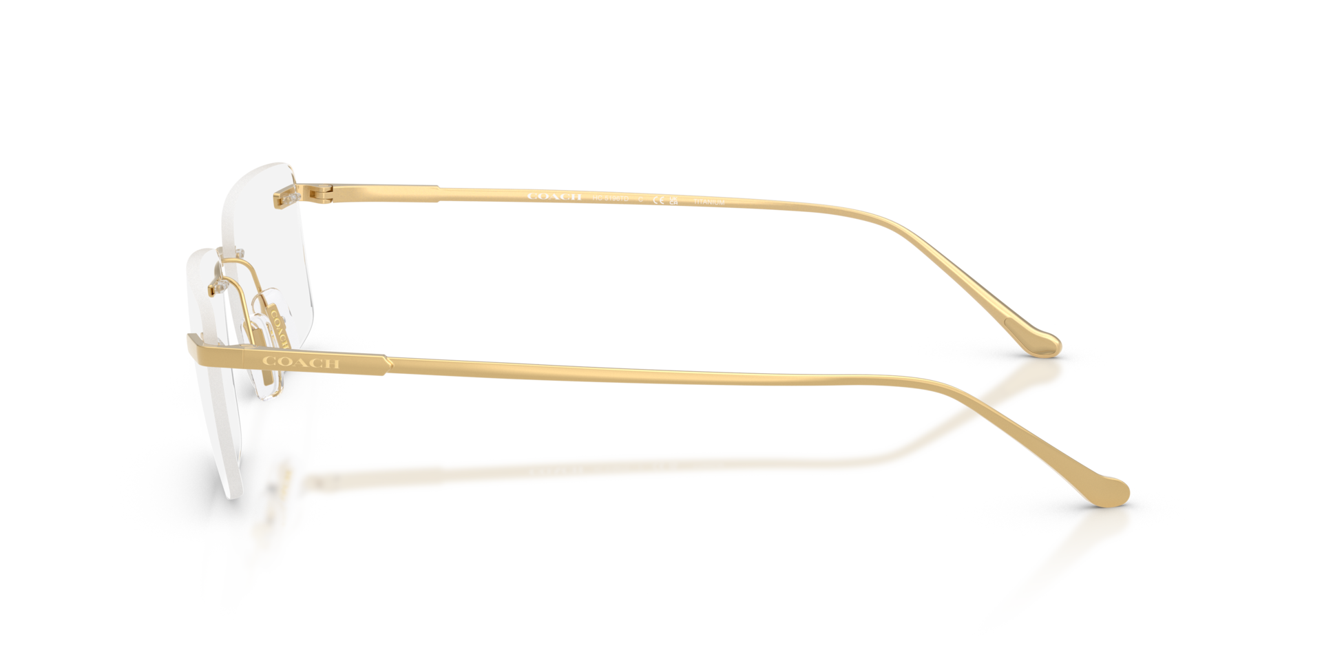 Coach HC5196TD Rectangle Eyeglasses - Shiny Gold
