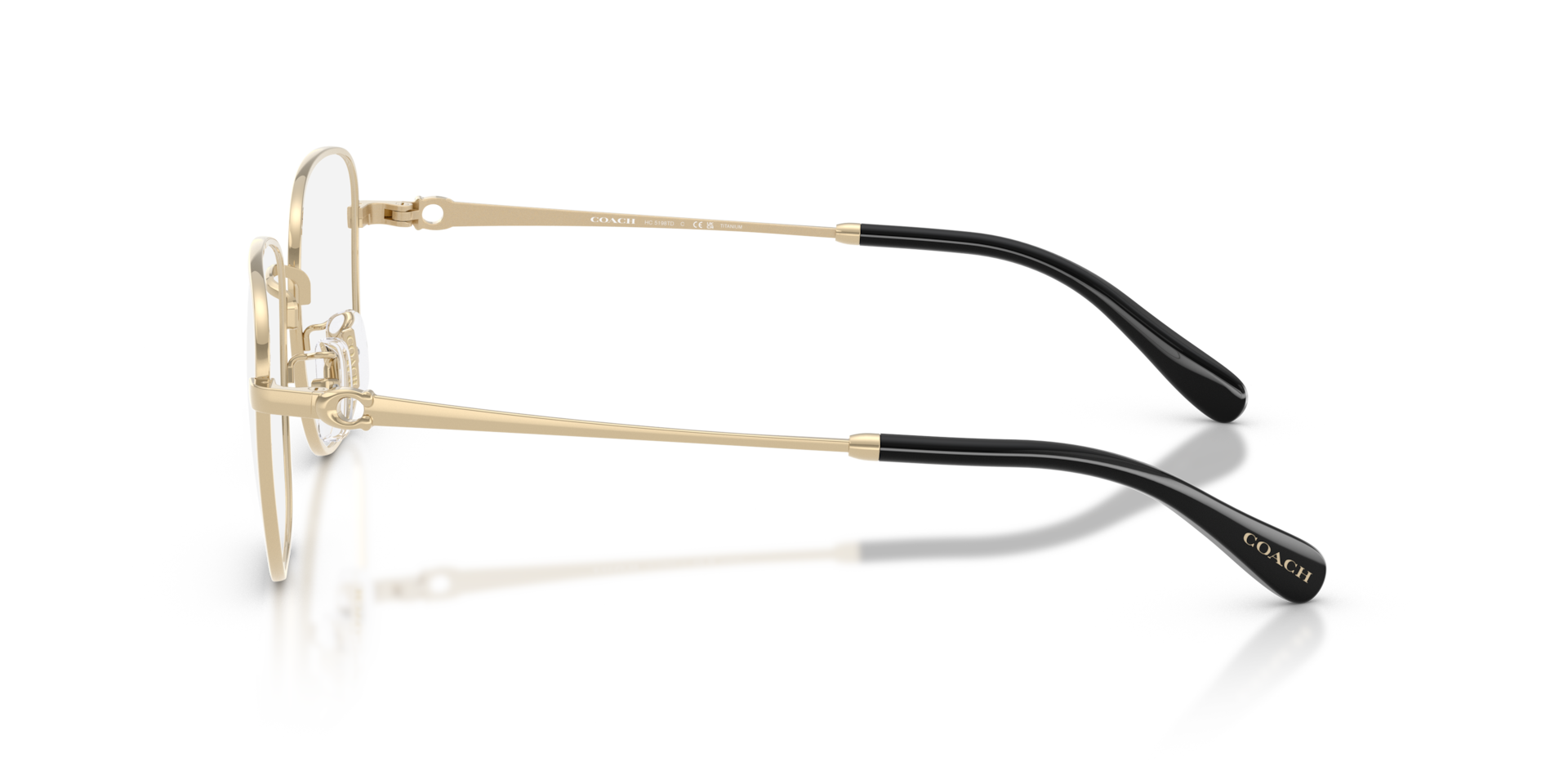 Coach HC5198TD Square Eyeglasses - Shiny Light Gold
