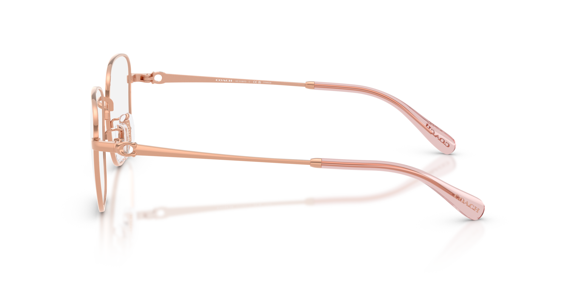 Coach HC5198TD Square Eyeglasses - Shiny Rose Gold