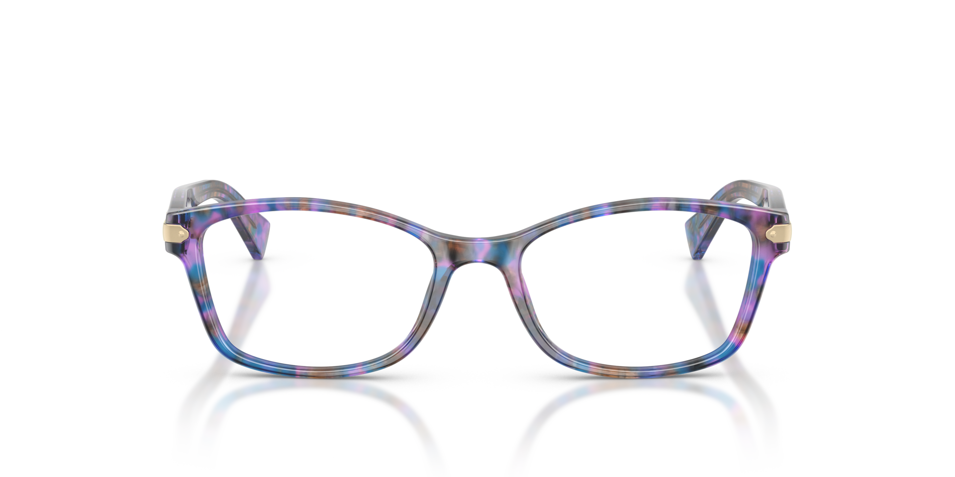 Coach HC6065 Rectangle Eyeglasses - Purple Confetti Tortoise