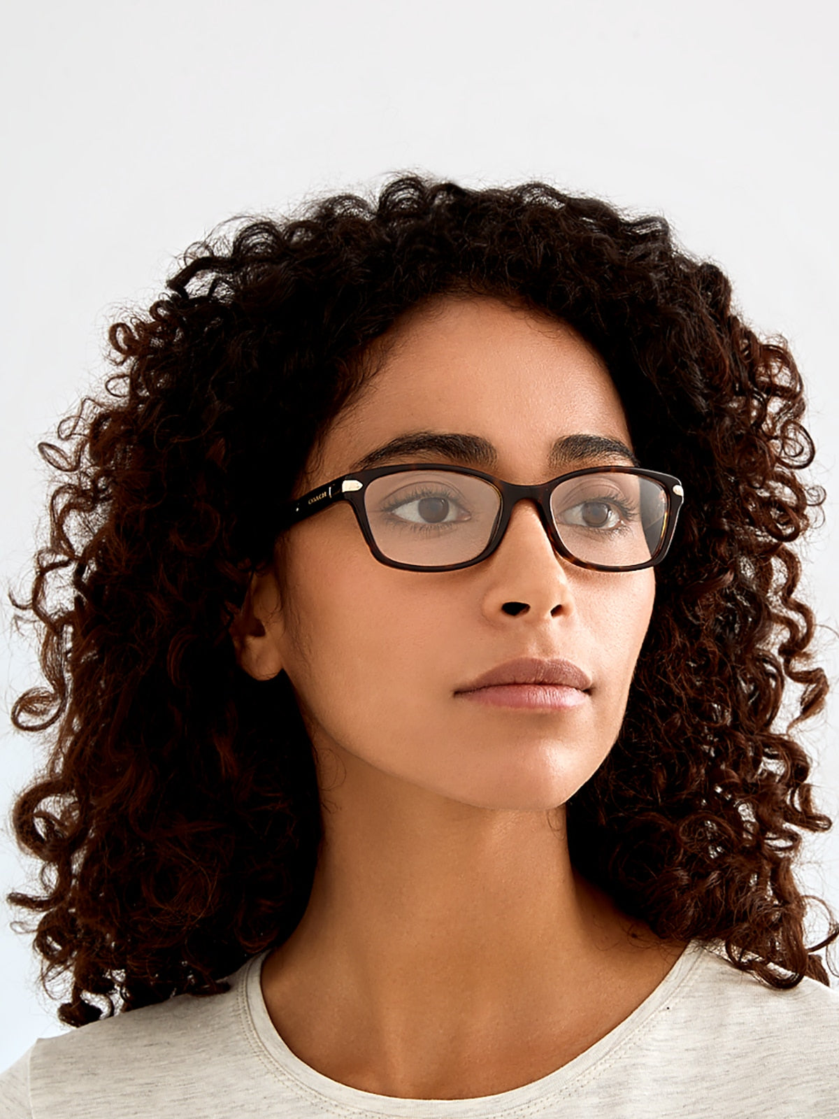 Coach HC6065 Rectangle Eyeglasses - Dark Tortoise