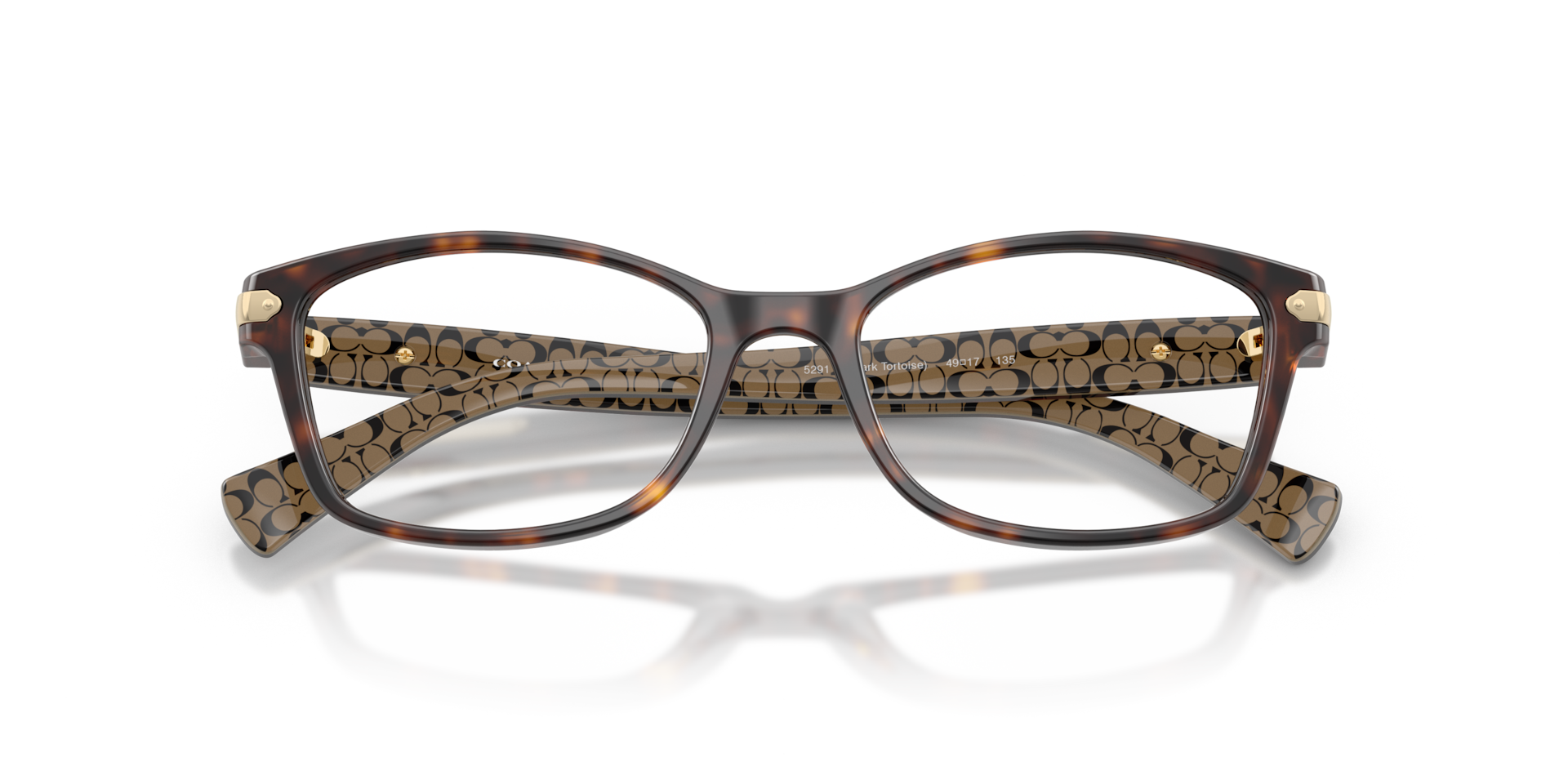 Coach HC6065 Rectangle Eyeglasses - Light Brown Confetti Tortoise