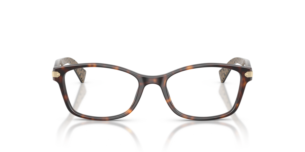 Coach HC6065 Rectangle Eyeglasses - Light Brown Confetti Tortoise
