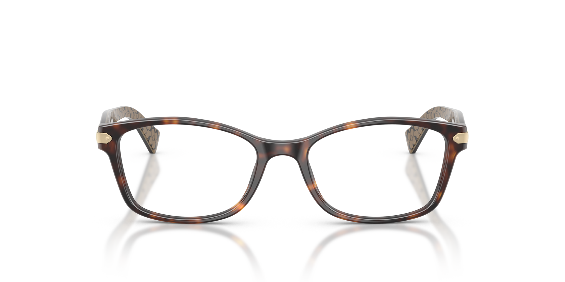 Coach HC6065 Rectangle Eyeglasses - Light Brown Confetti Tortoise
