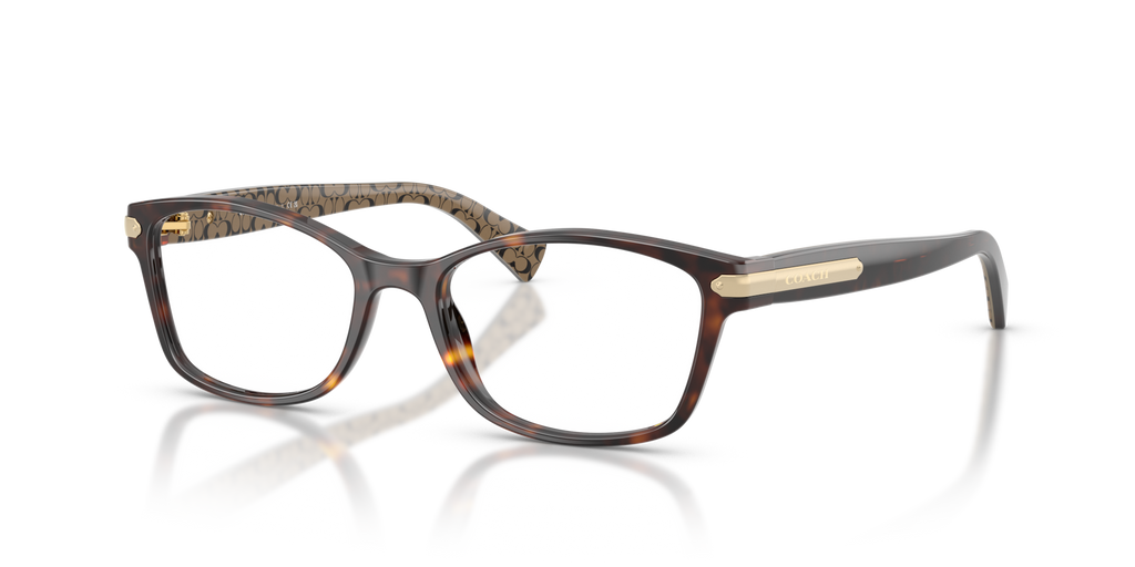 Coach HC6065 Rectangle Eyeglasses - Dark Tortoise