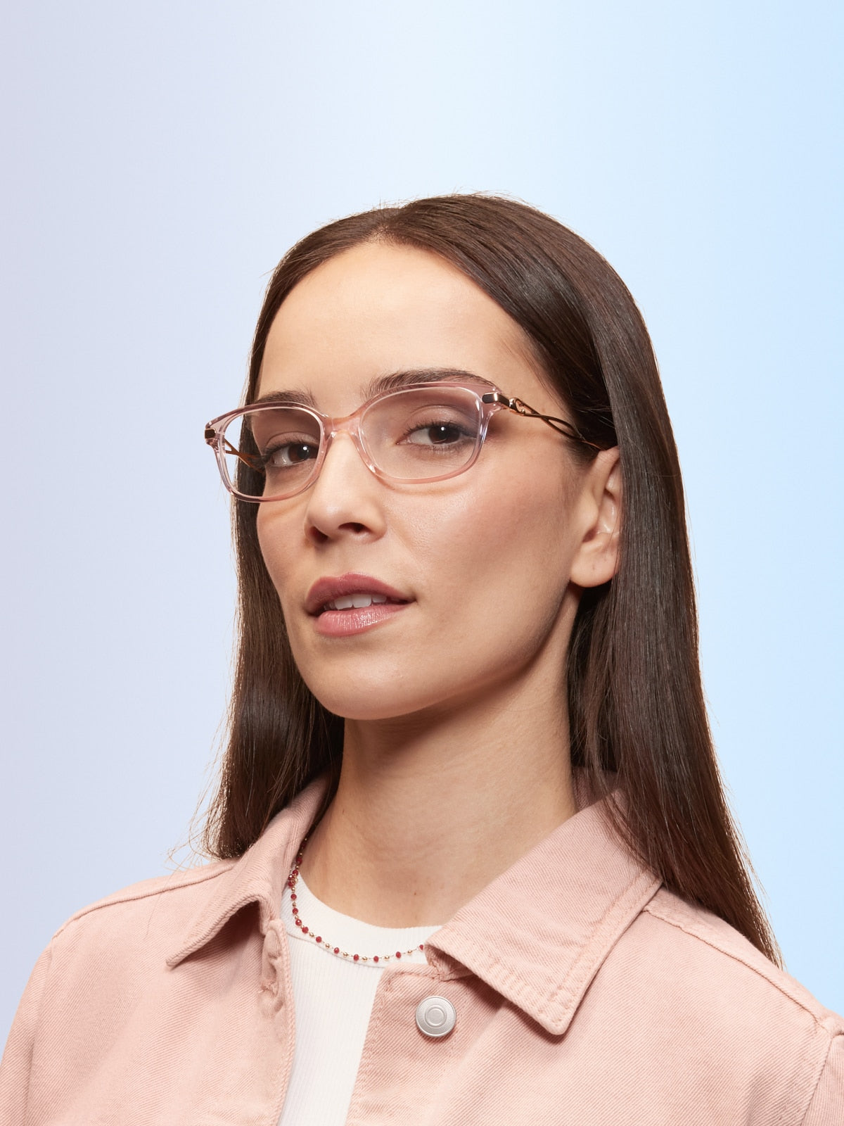 Coach HC6172 Rectangle Eyeglasses - Transparent Dusty Rose