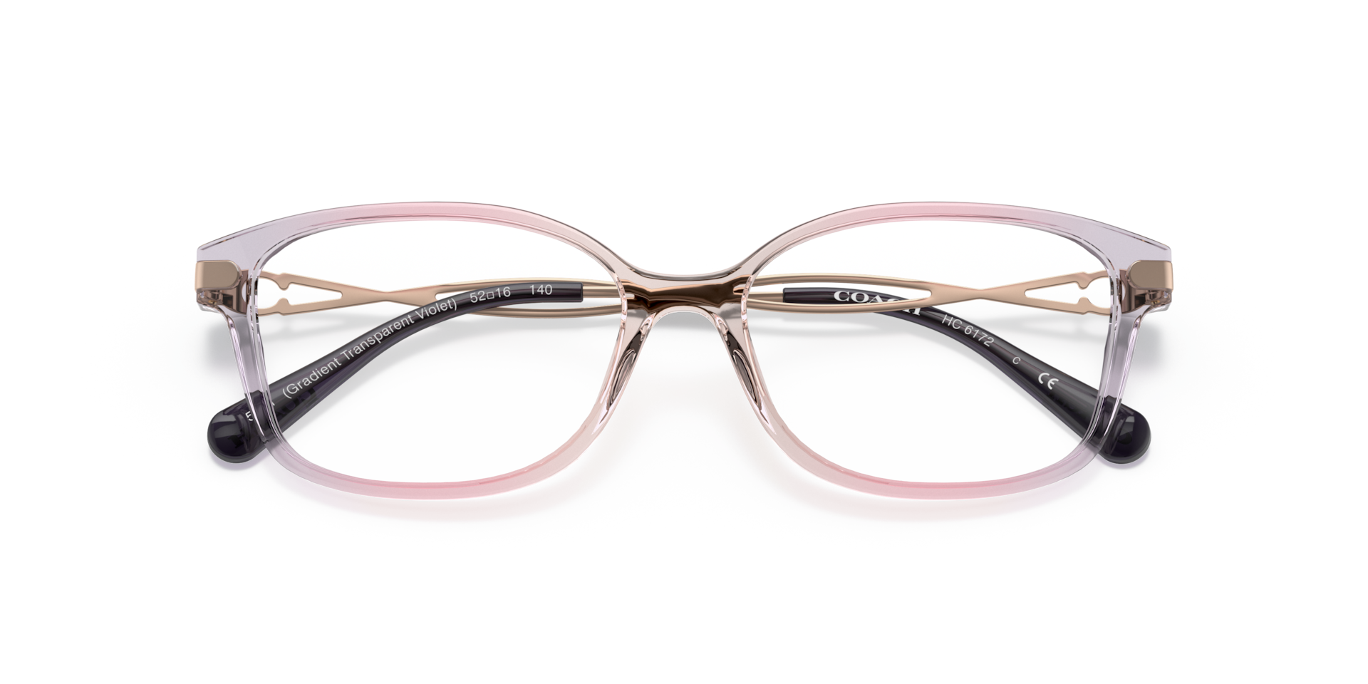Coach HC6172 Rectangle Eyeglasses - Transparent Dusty Rose