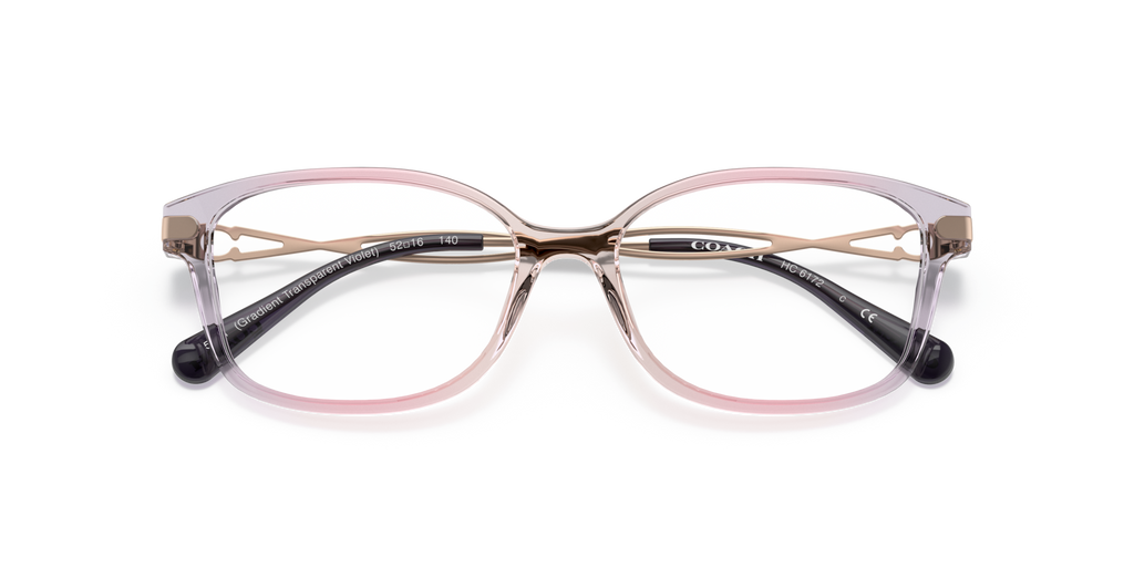 Coach HC6172 Rectangle Eyeglasses - Gradient Transparent Violet