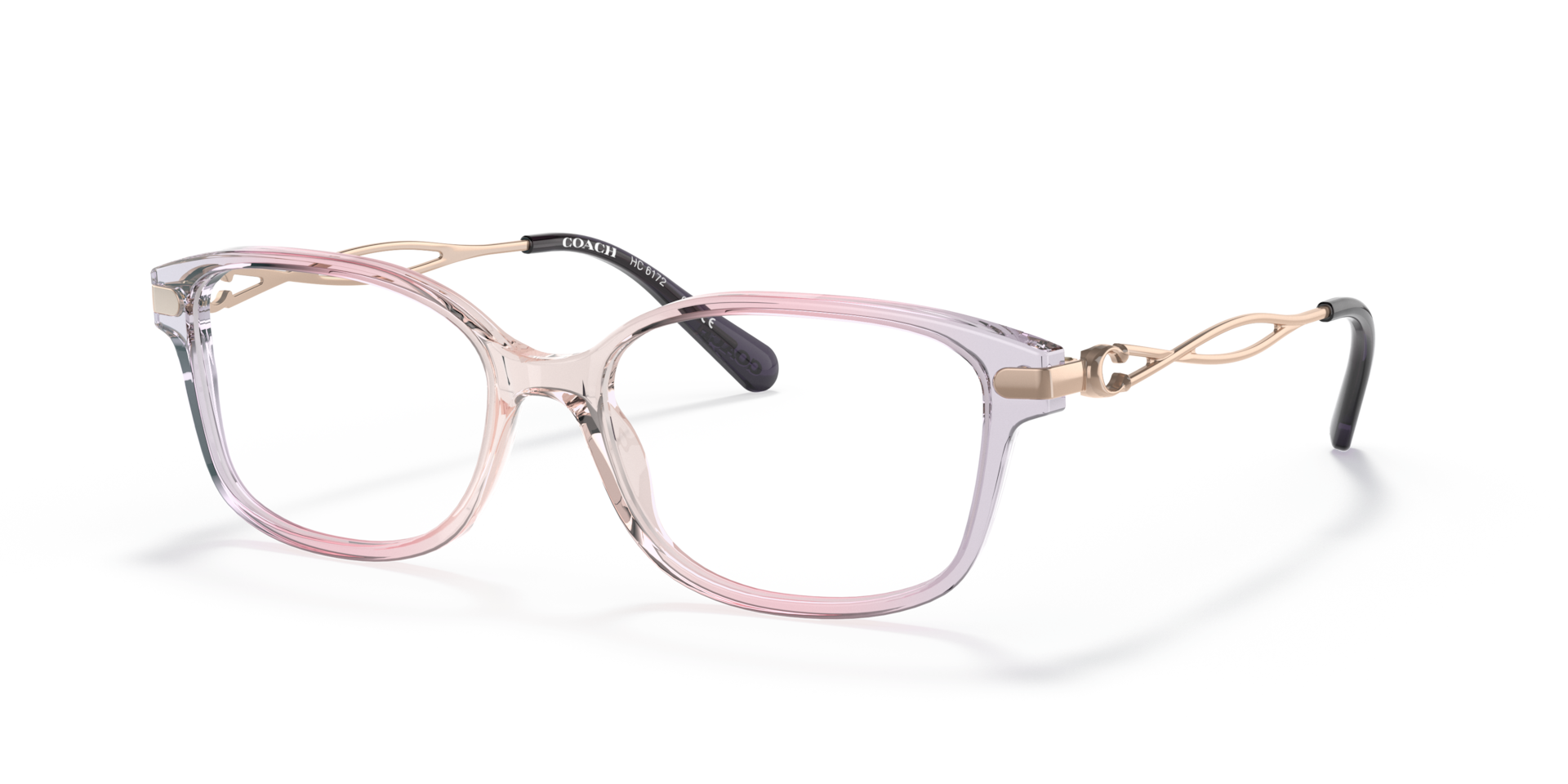 Coach HC6172 Rectangle Eyeglasses - Transparent Dusty Rose