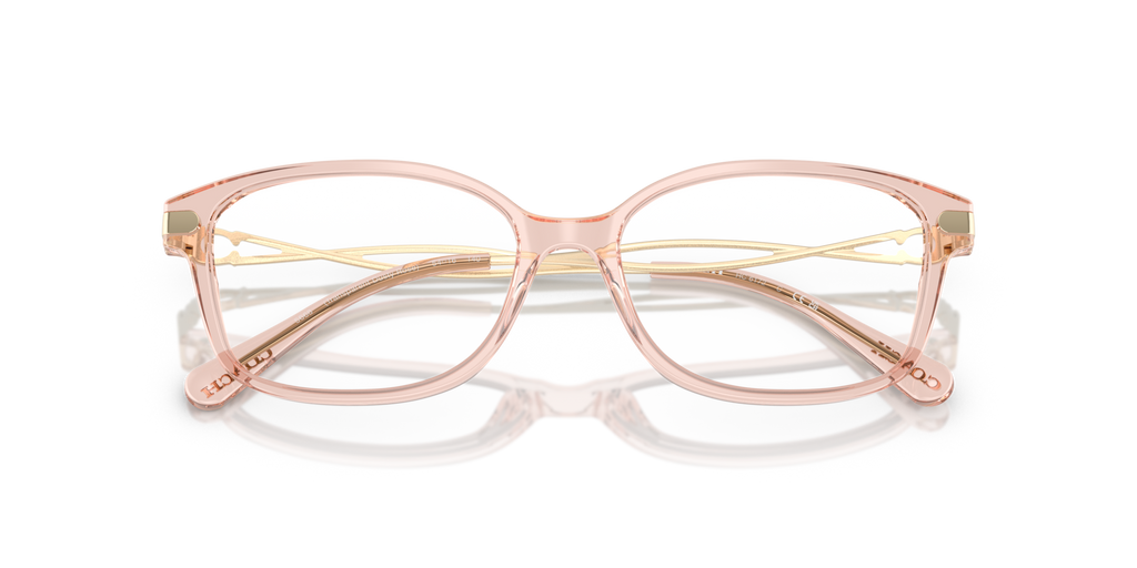 Coach HC6172 Rectangle Eyeglasses - Transparent Dusty Rose