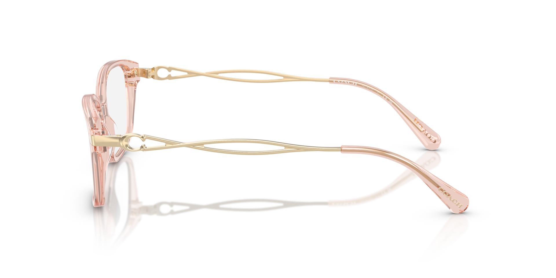Coach HC6172 Rectangle Eyeglasses - Transparent Dusty Rose
