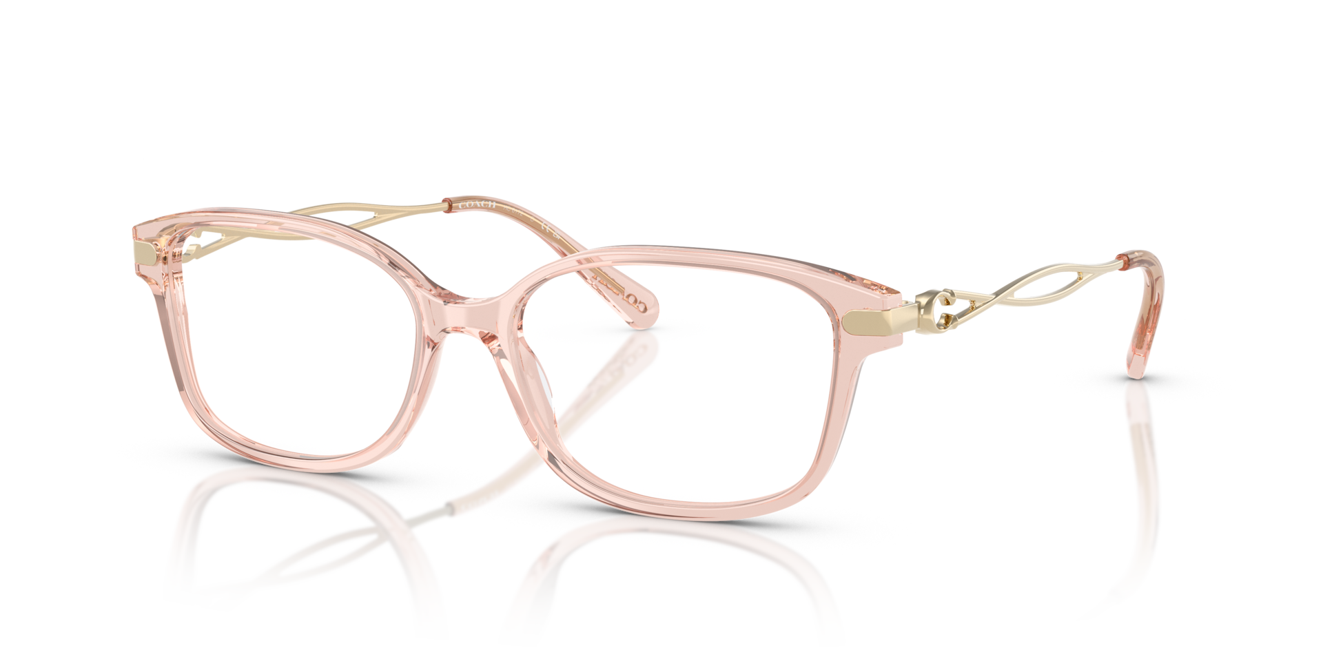 Coach HC6172 Rectangle Eyeglasses - Transparent Dusty Rose