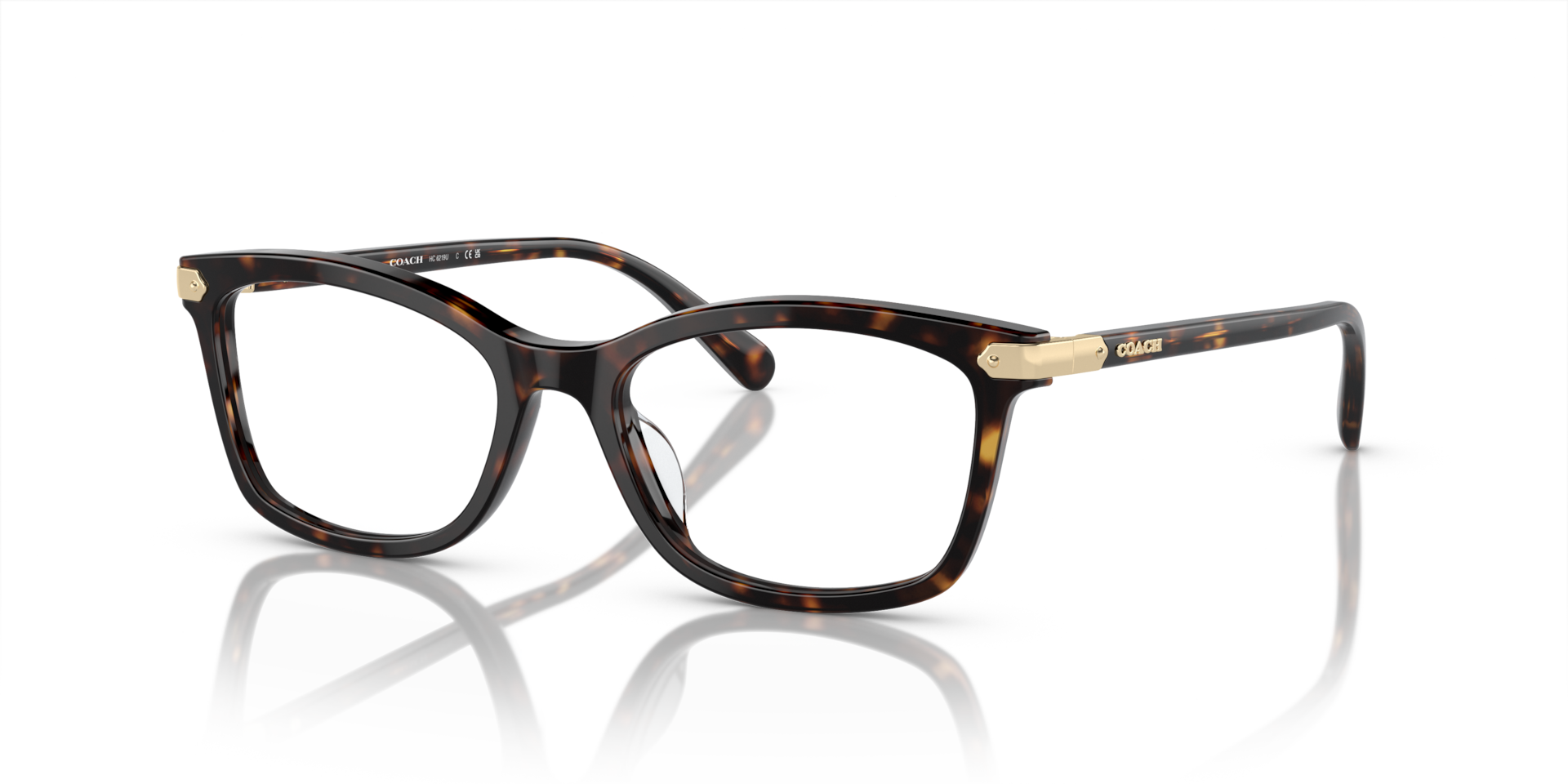Coach HC6219U Rectangle Eyeglasses - Dark Tortoise