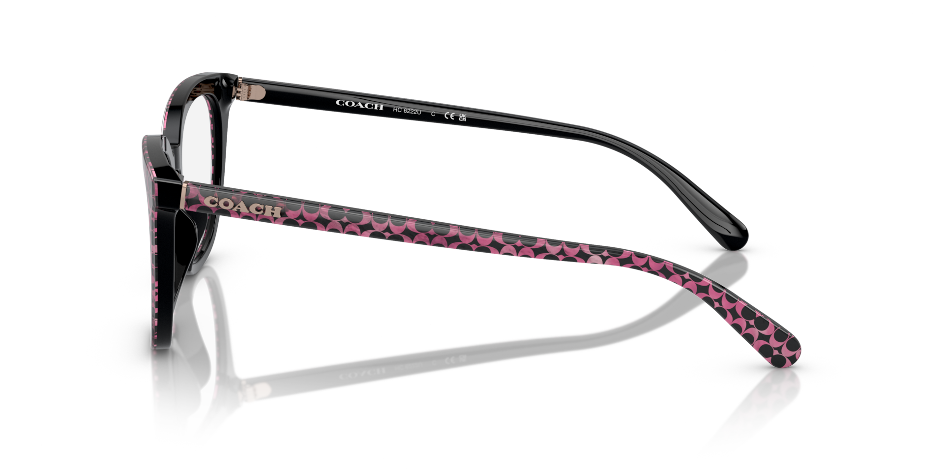 Coach HC6222U Square Eyeglasses - Ruby Pearl Signature C