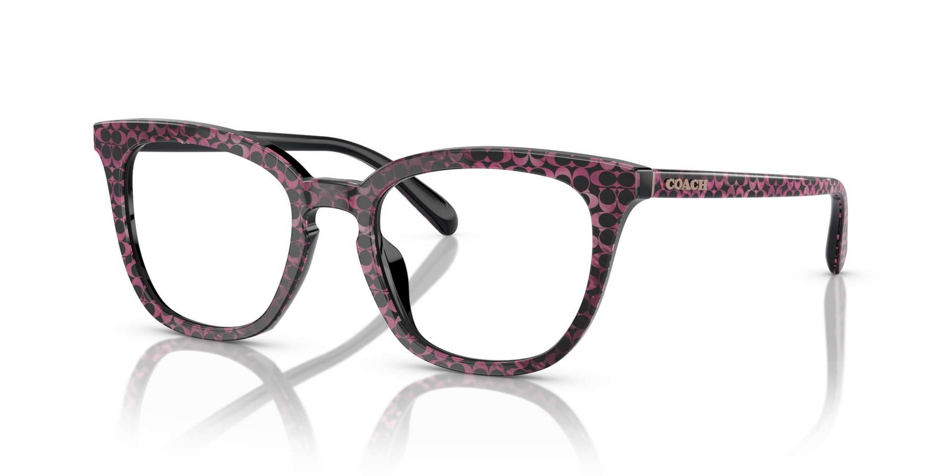 Coach HC6222U Square Eyeglasses - Ruby Pearl Signature C
