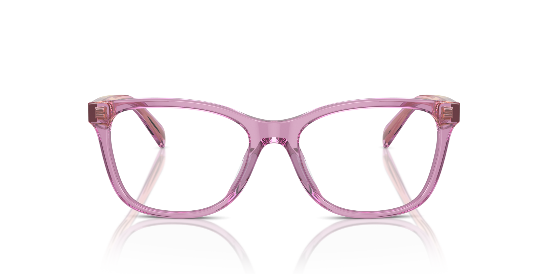Coach HC6235U Square Eyeglasses - Transparent Amethyst