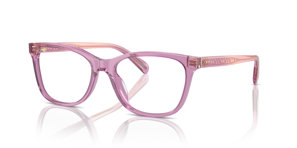 Coach HC6235U Square Eyeglasses - Transparent Amethyst