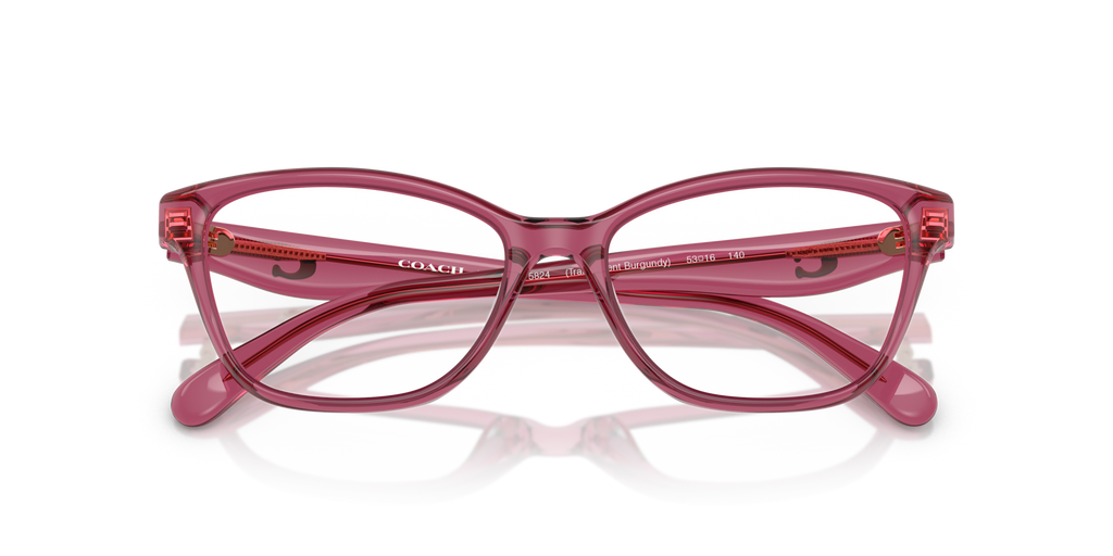 Coach HC6243U Pillow Eyeglasses - Transparent Burgundy