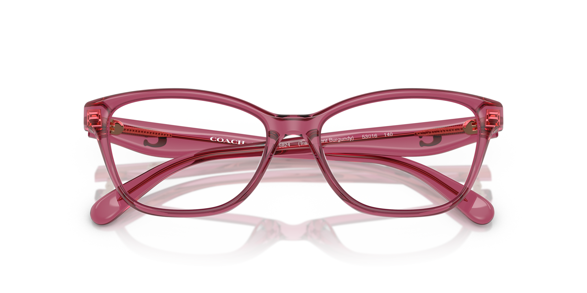Coach HC6243U Pillow Eyeglasses - Transparent Burgundy