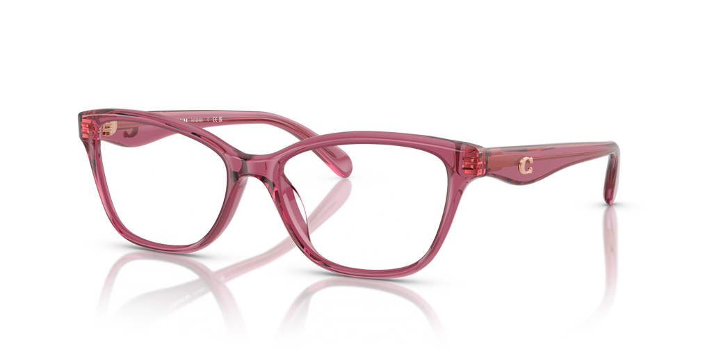 Coach HC6243U Pillow Eyeglasses - Transparent Burgundy