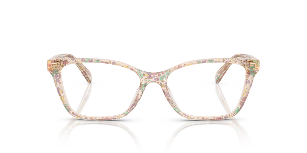 Coach HC6248U Cat Eye Eyeglasses - Milky Violet Floral Field