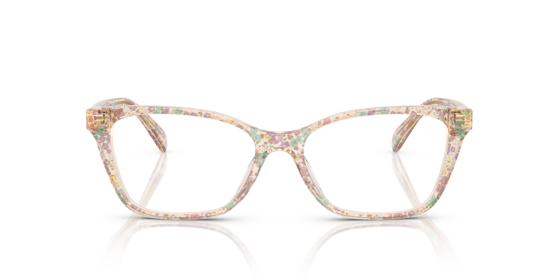 Coach HC6248U Cat Eye Eyeglasses - Milky Violet Floral Field
