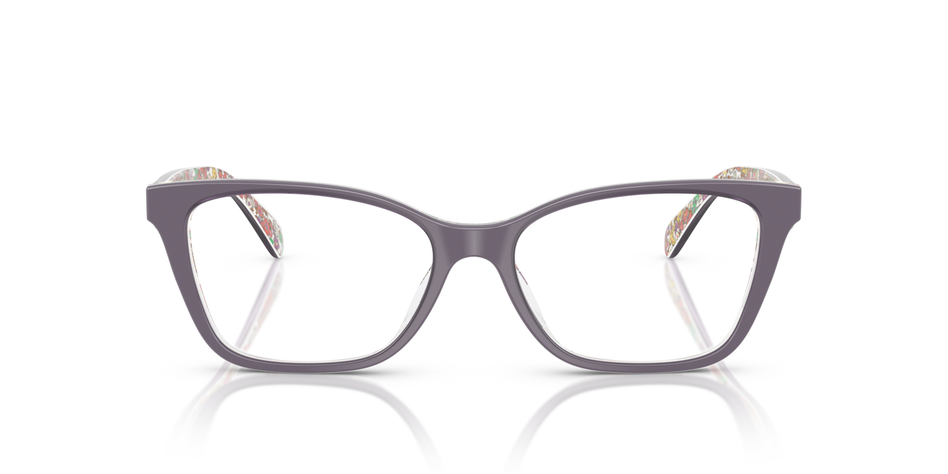 Coach HC6248U Cat Eye Eyeglasses - Milky Violet Floral Field
