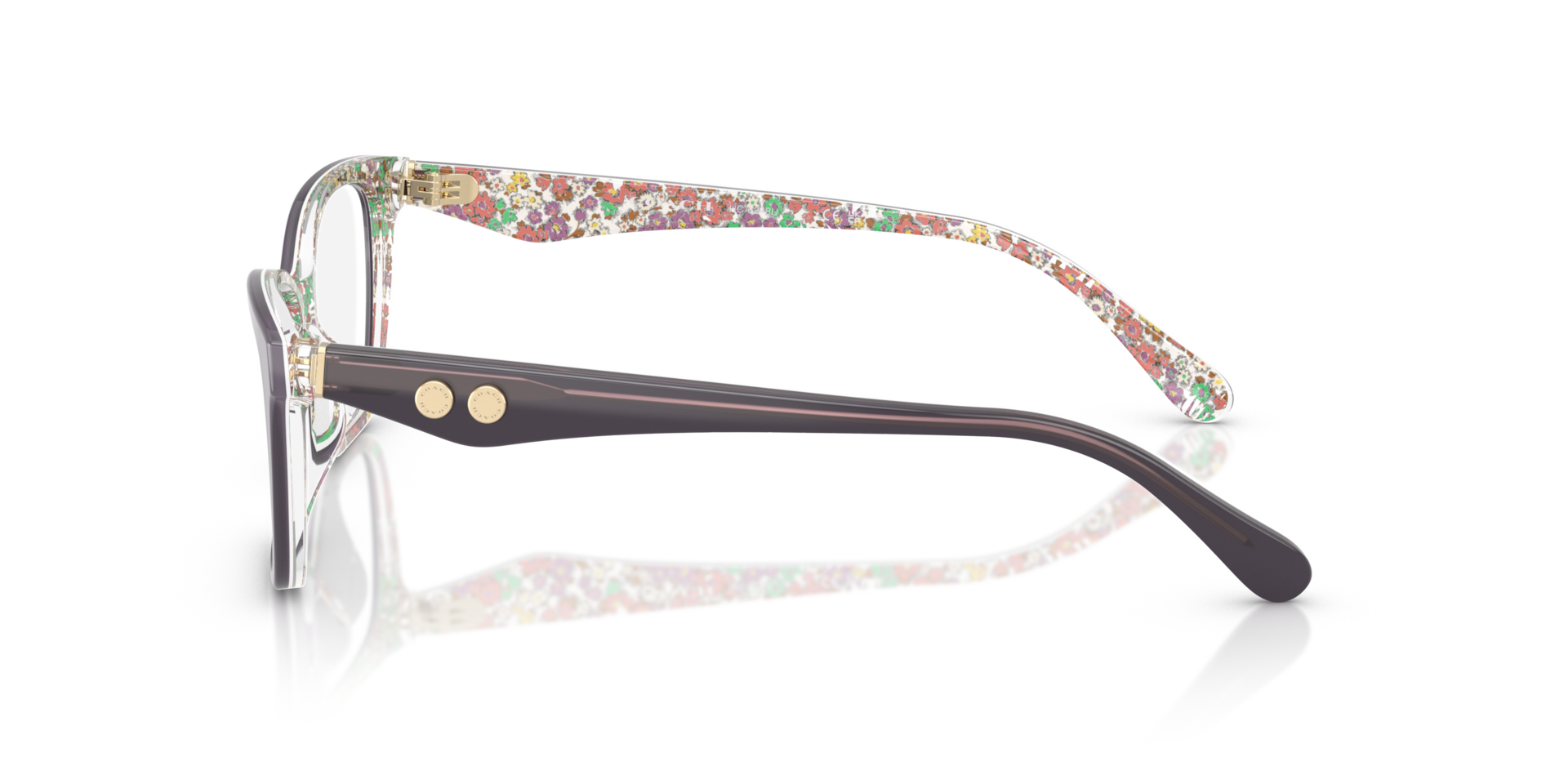 Coach HC6248U Cat Eye Eyeglasses - Milky Violet Floral Field