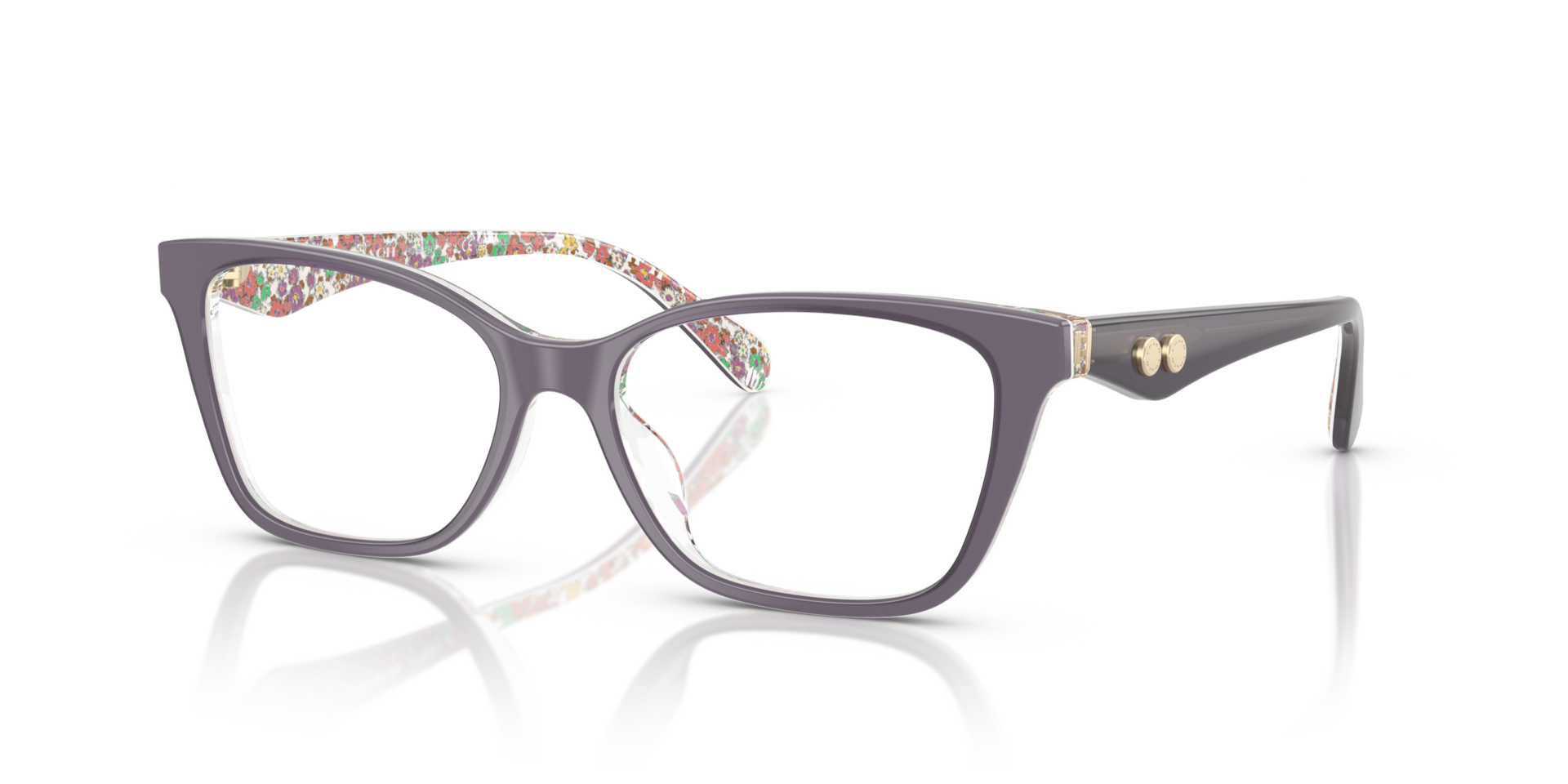 Coach HC6248U Cat Eye Eyeglasses - Transparent Floral Field
