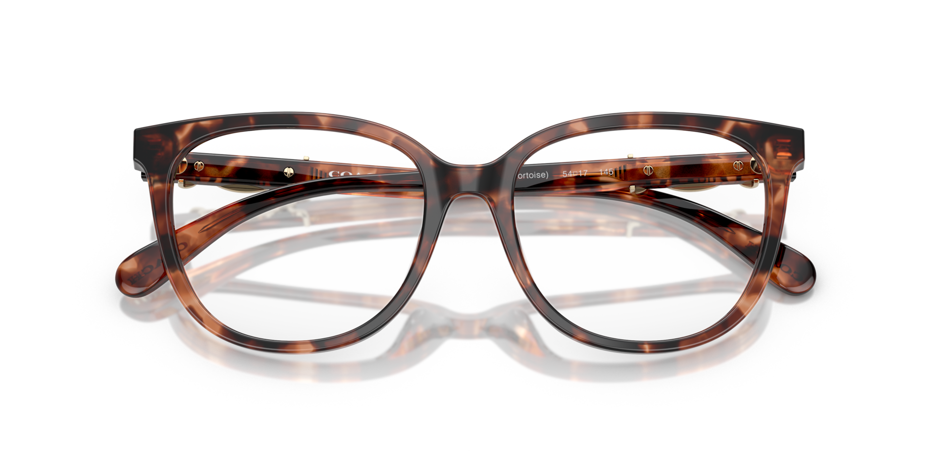 Coach HC6260U Square Eyeglasses - Peach Tortoise