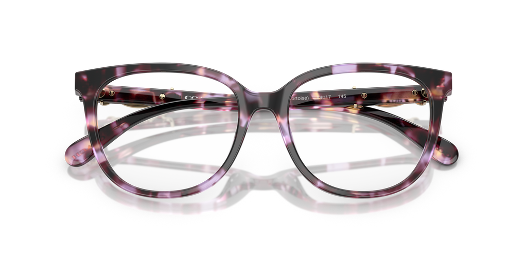 Coach HC6260U Square Eyeglasses - Peach Tortoise