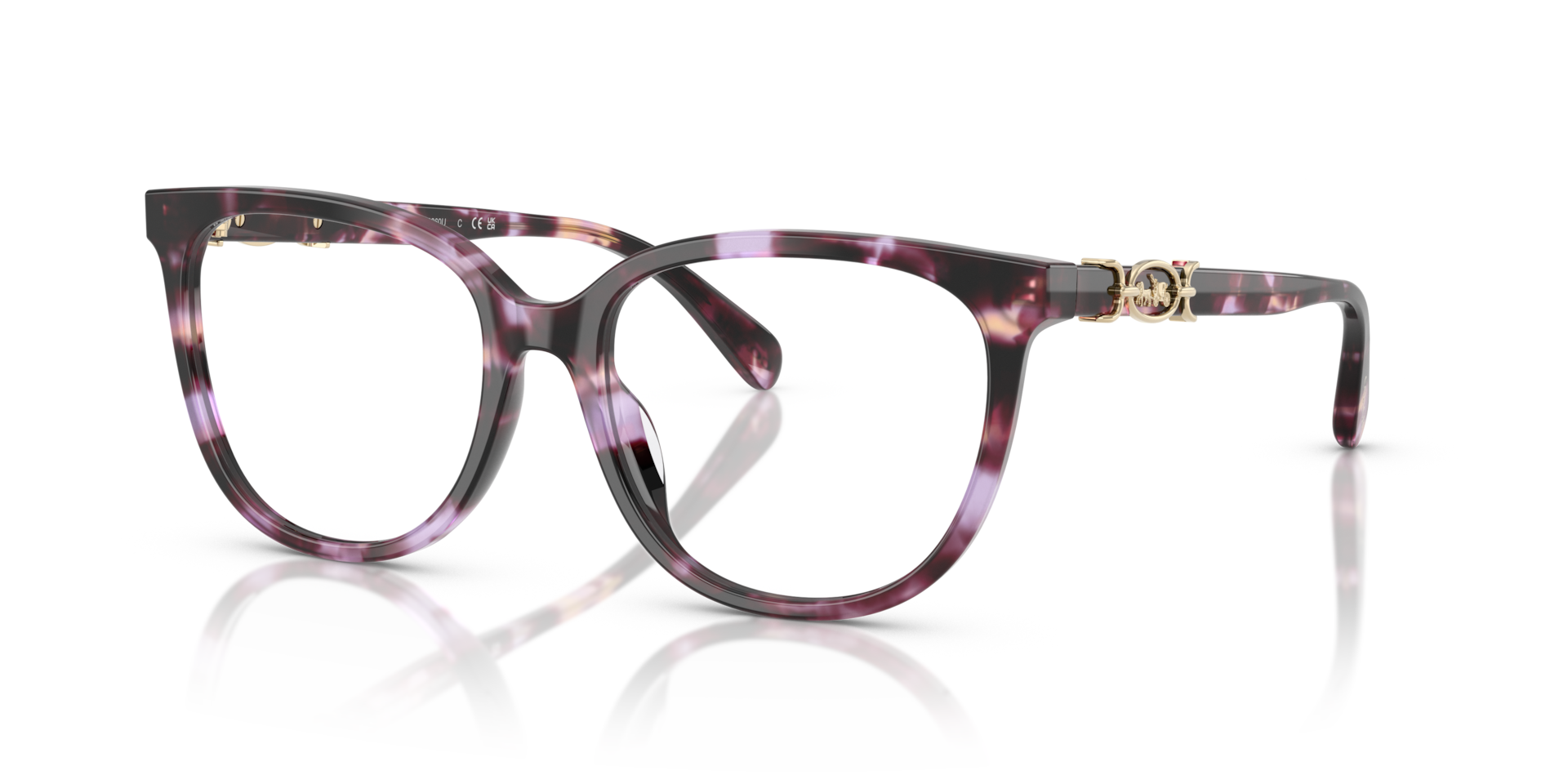 Coach HC6260U Square Eyeglasses - Purple Tortoise