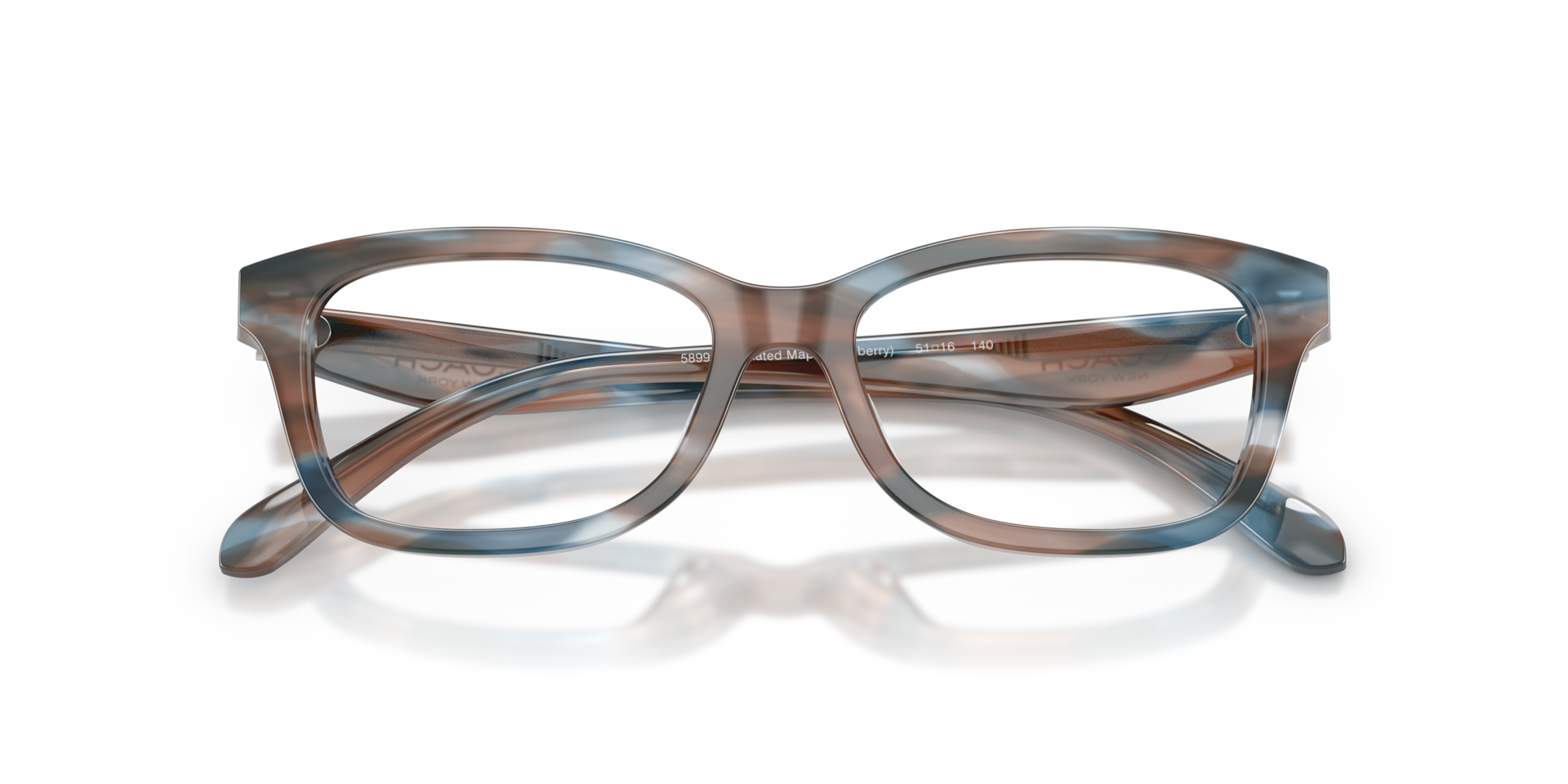 Coach HC6275U Rectangle Eyeglasses - Striated Maple Blueberry
