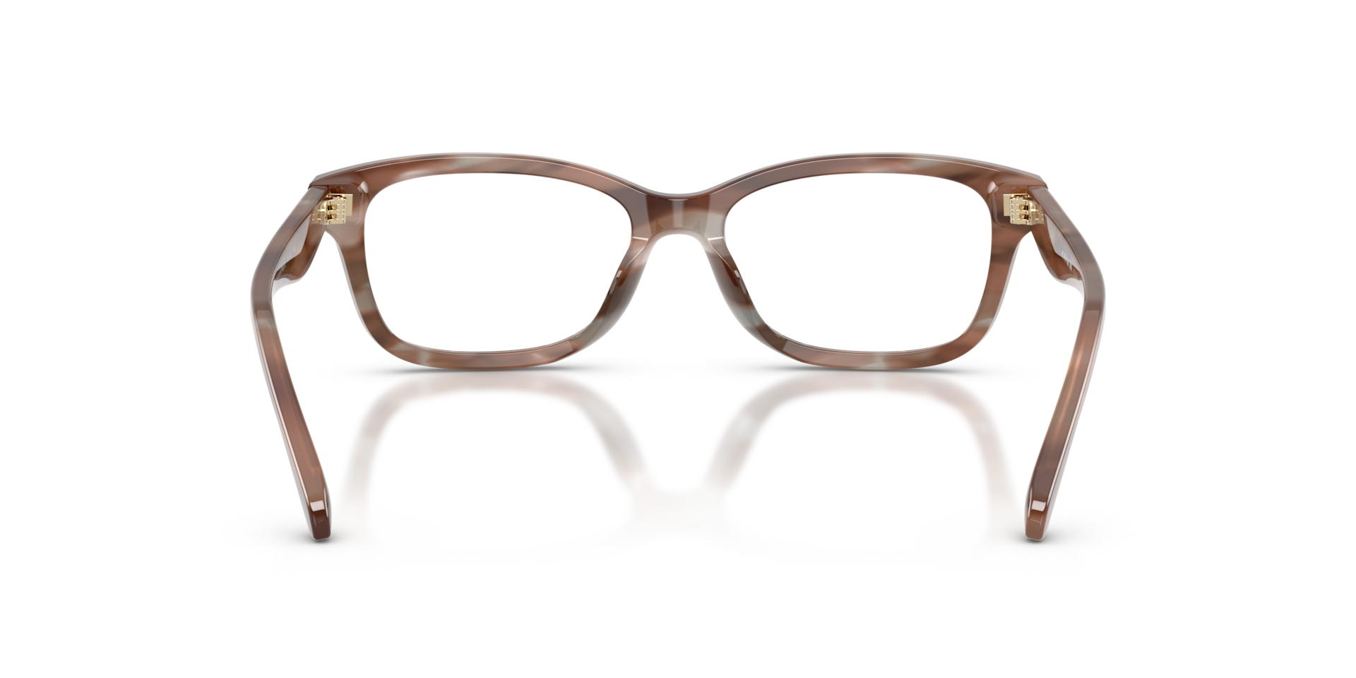 Coach HC6275U Rectangle Eyeglasses - Striated Maple Blueberry