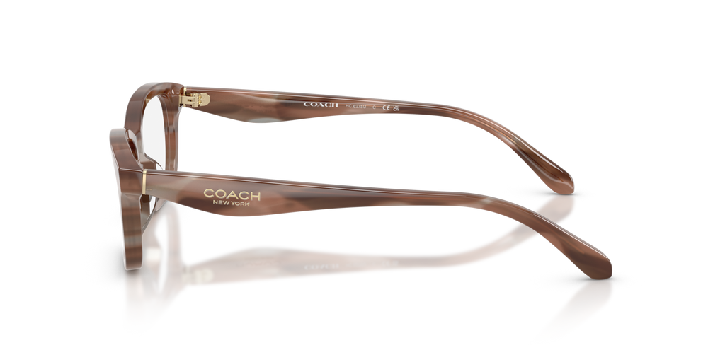 Coach HC6275U Rectangle Eyeglasses - Striated Redwood Maple