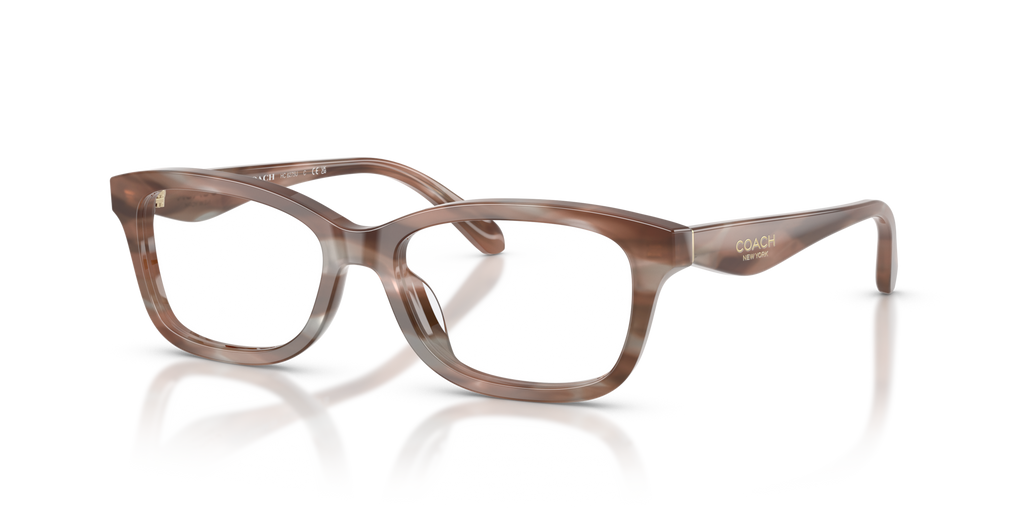 Coach HC6275U Rectangle Eyeglasses - Striated Redwood Maple
