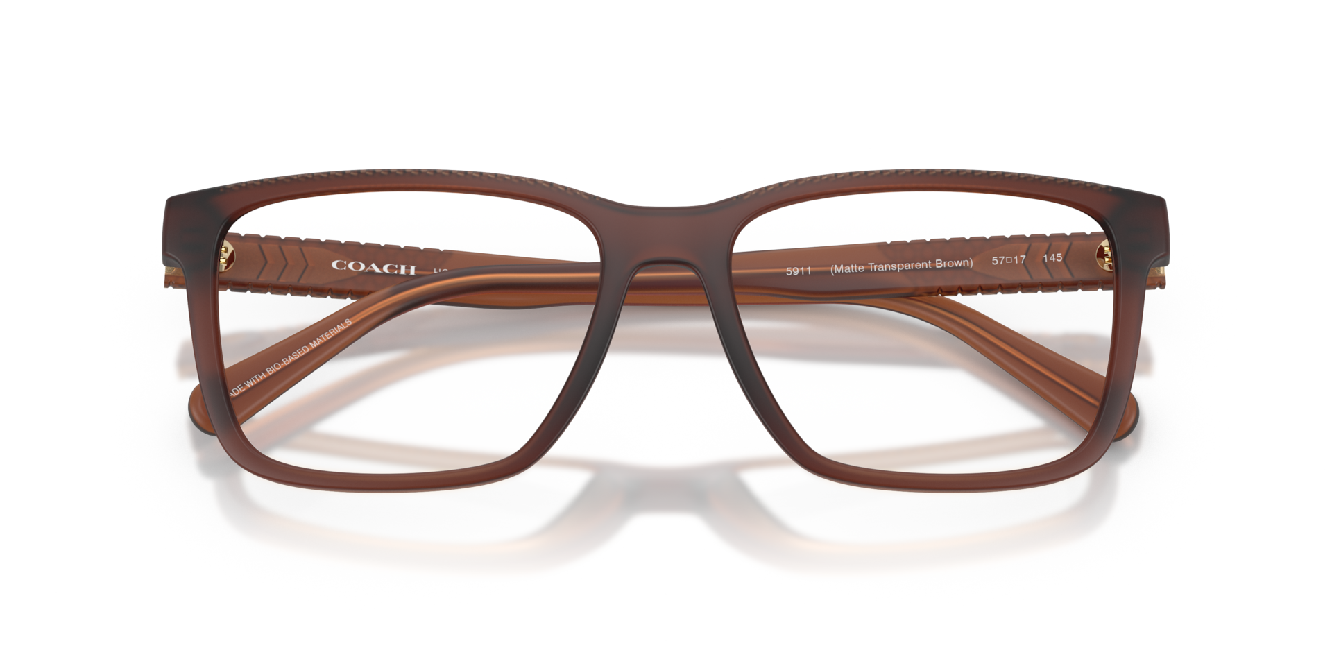 Coach HC6278U Rectangle Eyeglasses - Matte Transparent Brown