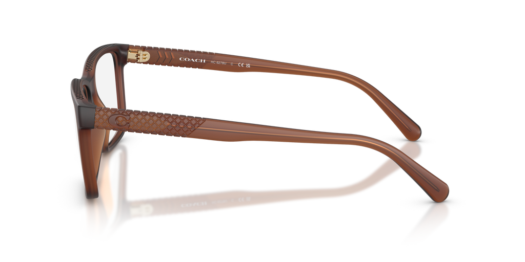 Coach HC6278U Rectangle Eyeglasses - Matte Transparent Brown