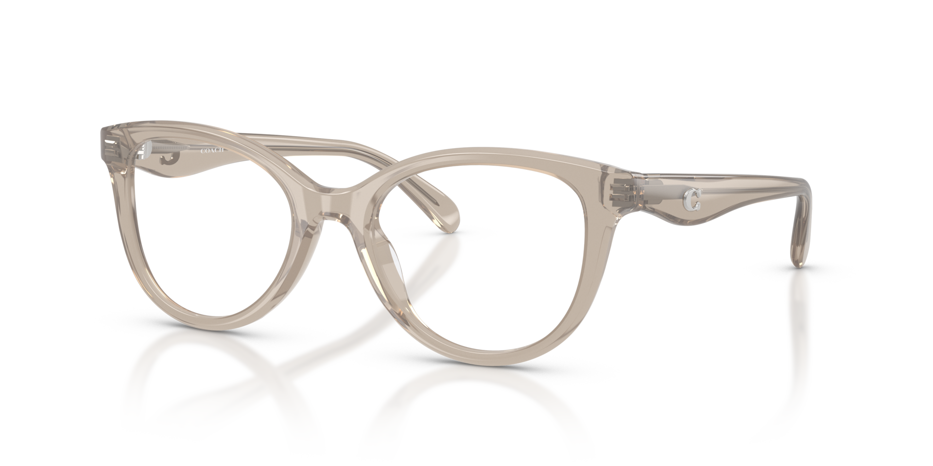 Coach HC6284U Round Eyeglasses - Caramel Tortoise