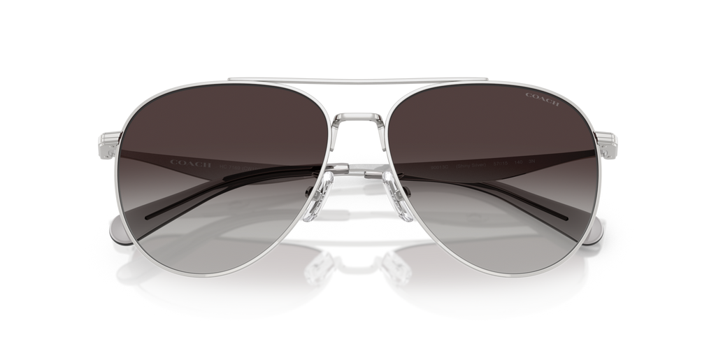 Coach HC7169 CW193 Pilot Sunglasses - Shiny Silver