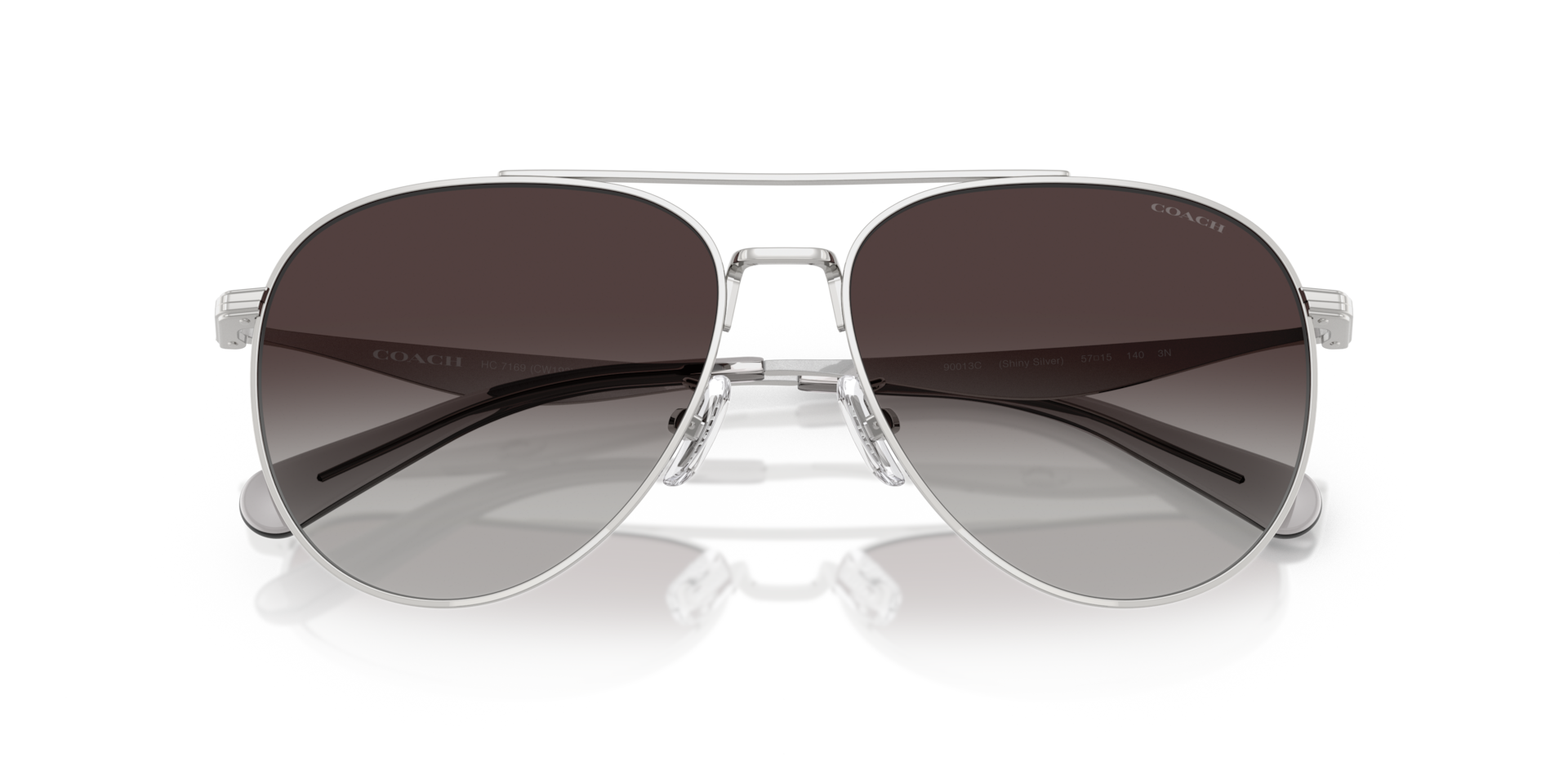 Coach HC7169 CW193 Pilot Sunglasses - Shiny Light Gold